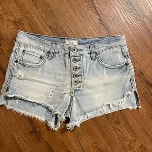 Free People denim shorts!